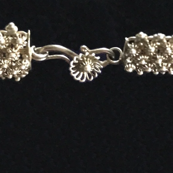 ANTIQUE VICTORIAN EXQUISITE DESIGN SILVER BRACELET - Picture 2 of 4